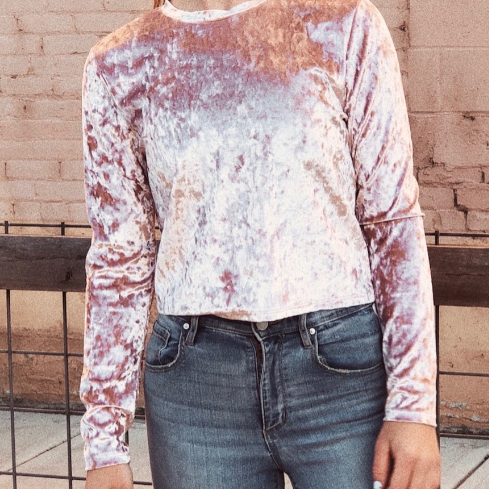 velvet crop top